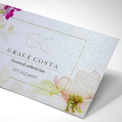PEARL WHITE BUSINESS CARDS
