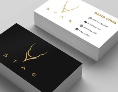 business cards Gold Foil 400gsm