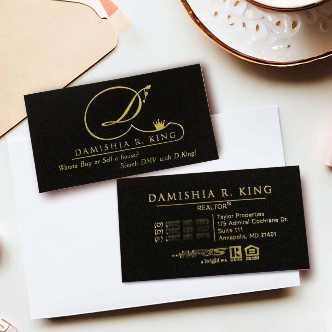 business cards Gold Foil 400gsm