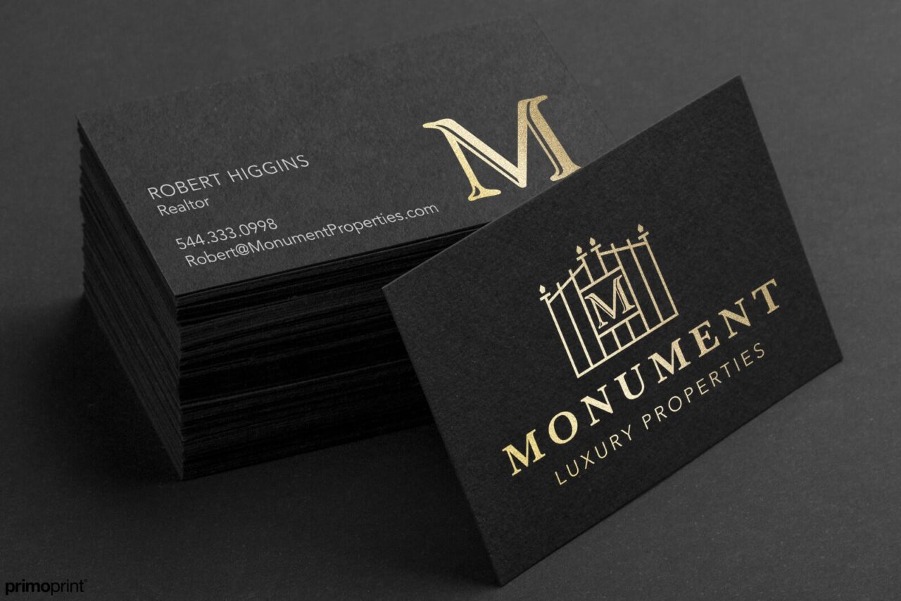 business cards Gold Foil 400gsm