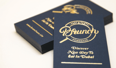business cards Gold Foil 400gsm