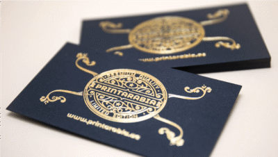 business cards Gold Foil 400gsm