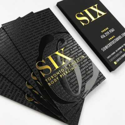 Business Cards Rounded Corner Gold Foil spot uv - Image 4