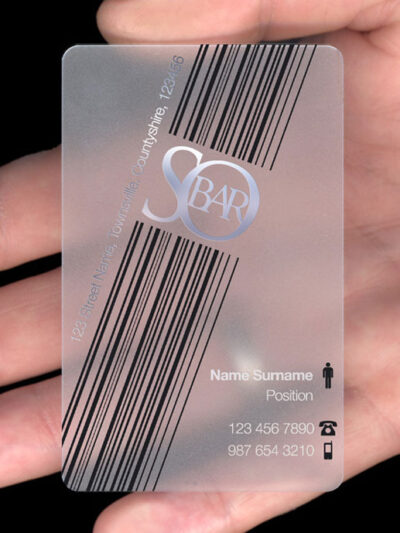 Transparent business cards