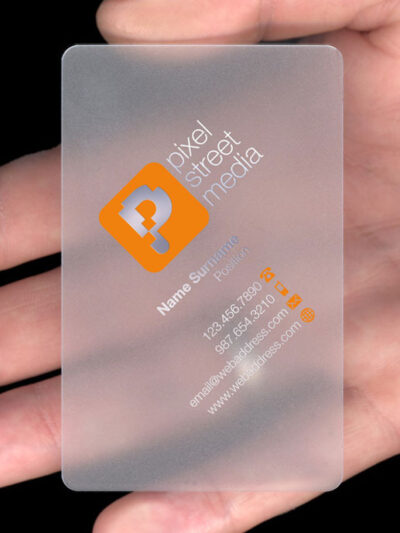 Transparent business cards