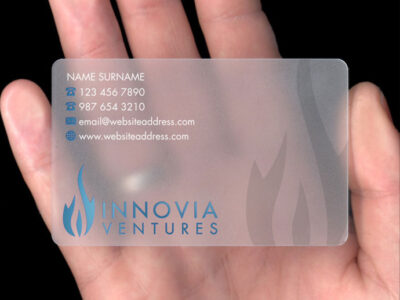 Transparent business cards