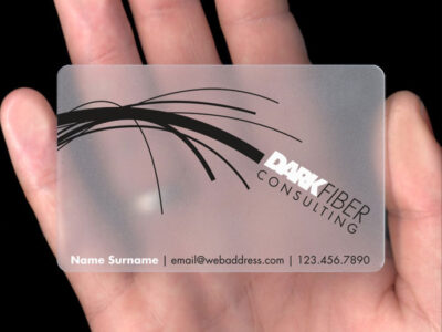 Transparent business cards