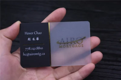 Transparent business cards