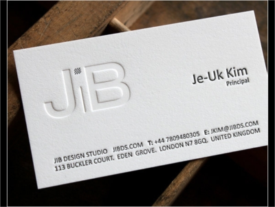 Embossed Business Cards