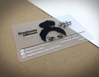 Transparent business cards
